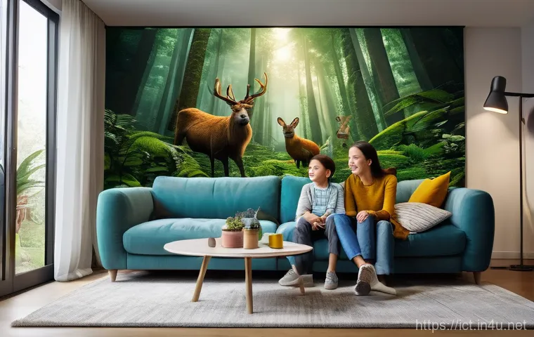 차세대 방송 기술 - A sophisticated, modern female AI news anchor, appearing lifelike and composed, stands in a futurist...